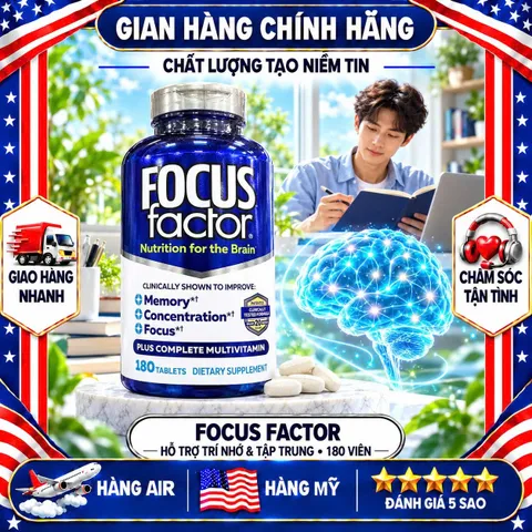 VIÊN BỔ NÃO FOCUS FACTOR NUTRITION FOR THE BRAIN MỸ HỘP 180V