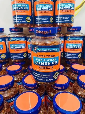 DẦU CÁ HỒI HOANG DÃ PURE ALASKA OMEGA 3 NỘI ĐỊA MỸ HỘP 210 VIÊN