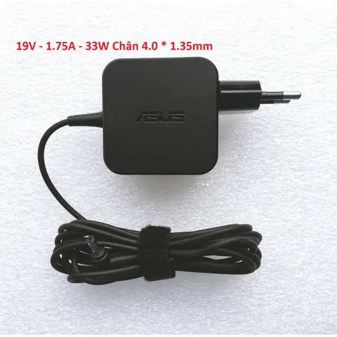 Adapter Sạc Asus 33W 19V 1.75A – Đầu Kim 4.0 × 1.35mm, Hàng Mới