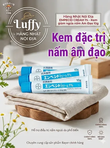 Kem Giảm Ngứa Nấm VÙNG KÍN Empecid 1% Bayer 10g Nội Địa Nhật Bản