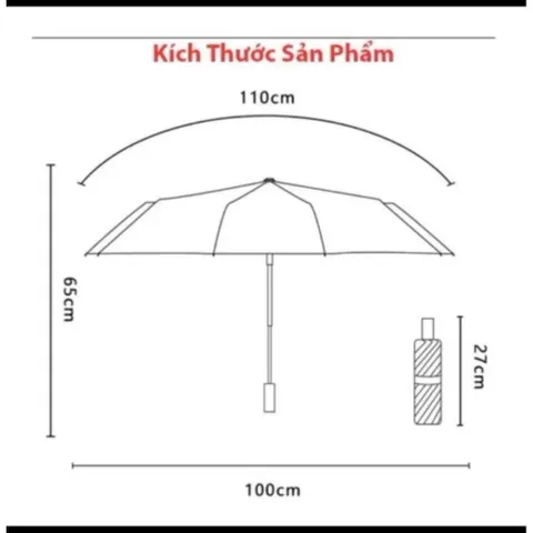 Ô Gấp Gọn Chống Tia UV Dễ Mang Theo, Che Nắng Che Mưa Hiệu Quả [ màu ngẫu nhiên]