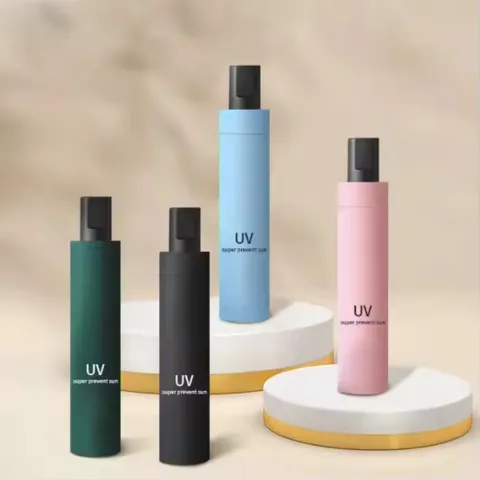 Ô Chống Tia UV Cao Cấp - Ô Dù 2 Lớp 8 Nan Che Mưa Nắng Gấp Gọn Có Tay Cầm Chắc Chắn Chống Thấm Mau Khô
