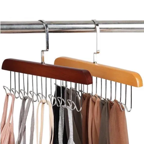 [ Combo 5 ] Móc Treo Đồ Lót 8 Nhánh Tiết Kiệm Không Gian Xoay 360 Độ, Móc Gỗ Treo Thắt Lưng, Cà Vạt Đa Năng