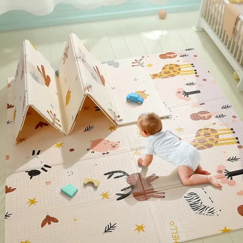 (GIAO MÀU NGẪU NHIÊN) THẢM XỐP XPE 2 MẶT CHỐNG TRƠN TRƯỢT CHO BÉ KHỔ 1,8X2M GẤP GỌN TIỆN LỢI - Anh EmShop