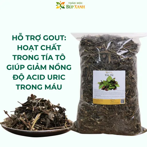 Tía Tô Khô 1KG Sạch, Thơm | Lá Tía Tô Khô Hàng Mới | Trà Tía Tô Thảo Mộc Búp Xanh