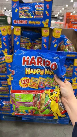 KẸO DẺO TRÁI CÂY HARIBO HAPPY MIX MỸ TÚI KHỔNG LỒ 120 GÓI 1.41KG
