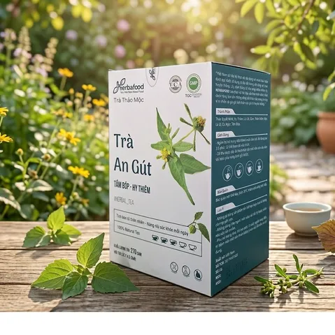 Trà An Gút Herbafood (An Thái Hưng) Giảm Axit Uric, sưng đau khớp do Gout - Hộp 60 túi lọc 4,5g