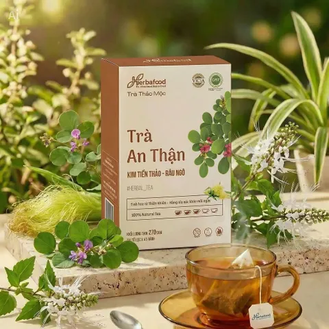 Trà An Thận Herbafood (An Thái Hưng) - Hỗ trợ tan sỏi thận, lợi tiểu, mát gan - Hộp 60 túi lọc 4,5g