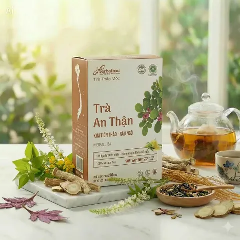 Trà An Thận Herbafood (An Thái Hưng) - Hỗ trợ tan sỏi thận, lợi tiểu, mát gan - Hộp 60 túi lọc 4,5g