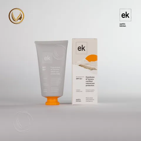 Kem chống nắng cho cả gia đình SPF50+ Earth’s Kitchen Kawakawa & Tamanu Sunscreen 150g