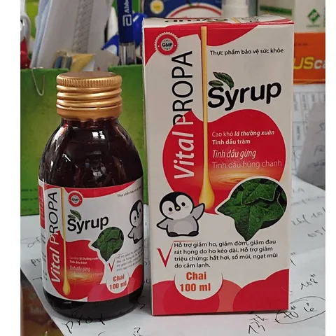 Vital propa Syrup bổ phế giảm ho, long đờm, đau rát họng