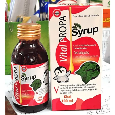 Vital propa Syrup bổ phế giảm ho, long đờm, đau rát họng