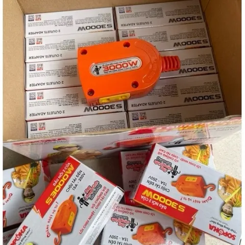 Ổ Cắm 2 Cửa SOPOKA Chịu Tải 3000W Có Móc Treo
