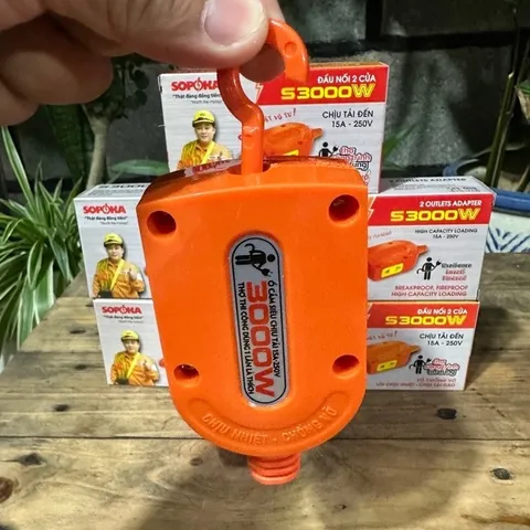 Ổ Cắm 2 Cửa SOPOKA Chịu Tải 3000W Có Móc Treo