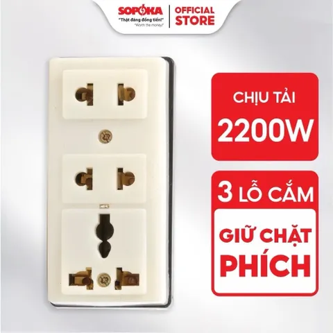Ổ Cắm Điện Đa Năng SOPOKA T30 -T32 Chống Tuột Phích, An Toàn, Bảo Hành 2 Năm