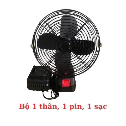 Quạt Tích Điện 8 Inch 10 Cell 48V – Quạt Để Bàn Mini 2 Tốc Độ, Gió Mạnh, Dùng Khi Mất Điện 892023