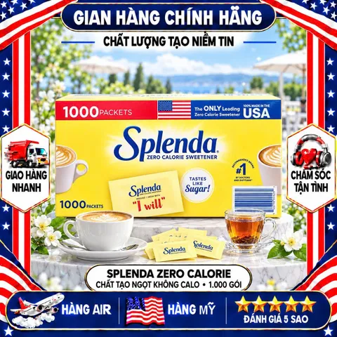 ĐƯỜNG ĂN KIÊNG SPLENDA ZERO CALORIE SWEETENER MỸ THÙNG 1000 GÓI
