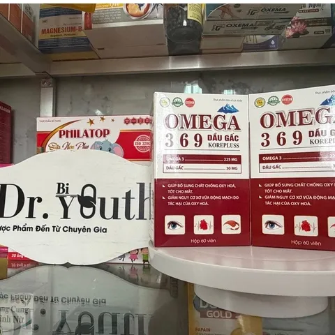 Viên Dầu Gấc Omega 369 Koreplus (60v) Bổ mắt, não, tăng cường thị lực,Làm Đẹp Da, Chống Lão Hóa, tốt cho tim mạch