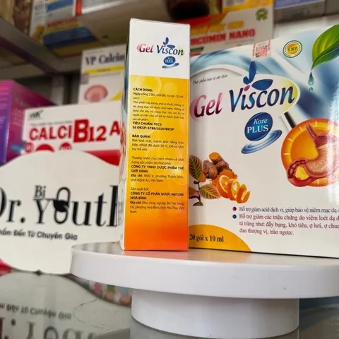 Gel dạ dày Viscon Kore Plus tráng bao tử,chống loét dạ dày tá tràng, giảm viêm hành tá tràng, trào ngược ợ chua