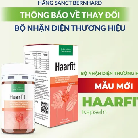 Viên uống mọc tóc giảm rụng tóc đẹp móng giúp tóc khoẻ mạnh Haarfit Sanct Bernhard - Lọ 120 Viên