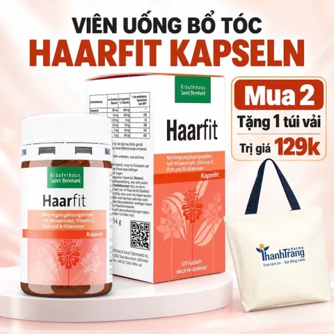 Viên uống mọc tóc giảm rụng tóc đẹp móng giúp tóc khoẻ mạnh Haarfit Sanct Bernhard - Lọ 120 Viên