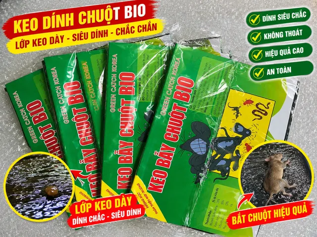 Bẫy Keo dính CHUỘT - Siêu Dính - Miếng bẫy chuột- keo tốt Lớp keo dày