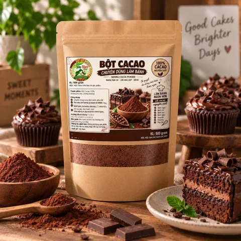 Bột CaCao (LÀM BÁNH) Siêu ngon Nguyên chất Không Đường ( Pha uống vẫn ngon nhưng sẽ k sánh mịn )