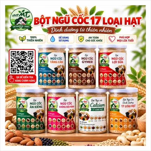 500g Bột Ngũ Cốc Dinh Dưỡng 17 loại Hạt và Siêu Ngũ cốc 11 loại hạt SHOPMT.METOMSTORE