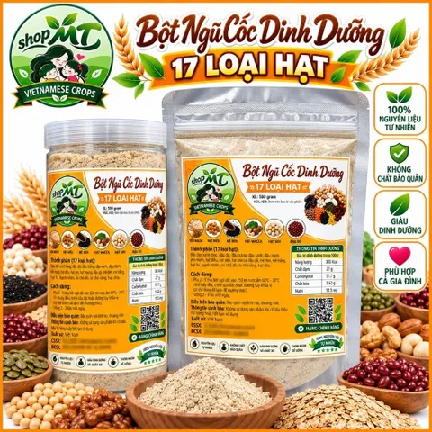 500g Bột Ngũ Cốc Dinh Dưỡng 17 loại Hạt và Siêu Ngũ cốc 11 loại hạt SHOPMT.METOMSTORE