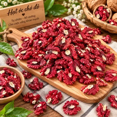 500g Óc Chó Đỏ Nguyên Vỏ Nhập Mỹ Thu hồi Nhân 45%