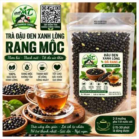 Đậu đen xanh lòng rang mộc giống thuần đã tuyển chọn ( Hãm trà ) nhà MTshop-metomstore