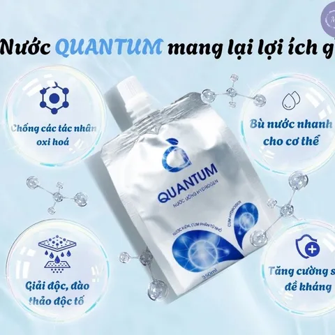 [ Hàng Chính Hãng ] Nước uống Hydrogen Quantum bù nước bù khoáng nhanh 1 thùng (10 túi x 350ml)