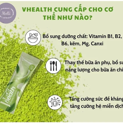 [ Hàng Chính Hãng ] Ngũ Cốc Dinh Dưỡng Vhealth trà xanh thơm ngon, thay thế bữa ăn phụ