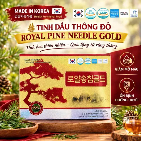 TPBVSK ROYAL PINE NEEDLE GOLD - TINH DẦU THÔNG ĐỎ 120 VIÊN