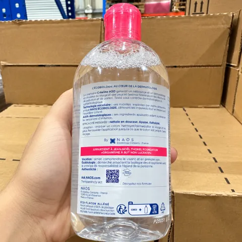 Nước Tẩy Trang Pháp Micellar Bioderma Créaline H2O 500ml Cho Da Nhạy Cảm