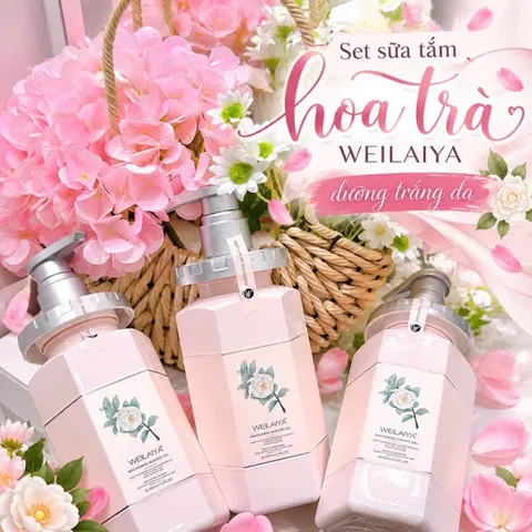 Sữa Tắm Weilaiya Sáng Da Hương Hoa Trà Dạng Gel 450ml