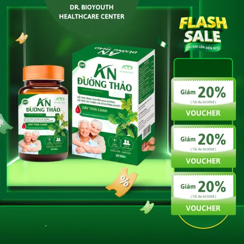 Viên Điều hòa Đường huyết AN ĐƯỜNG THẢO - Hỗ trợ chuyển hóa đường, cải thiện chỉ số đường huyết Hộp 30v
