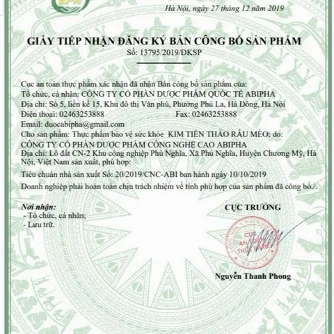 Viên uống Kim tiền thảo râu mèo AC– giảm và ngừa sỏi tiết niệu, tăng đào thải sỏi – Lọ 30 viên