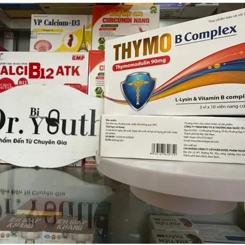 Viên bổ THYMO B Complex chứa Thymomodulin bổ sung miễn dịch vitamin và khoáng chất,giảm tình trạng mệt mỏi,suy nhược