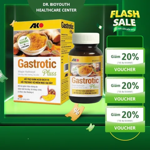 DẠ DÀY GASTROTIC PLUSS, HỘP 30 VIÊN. GIÚP BẢO VỆ NIÊM MẠC DẠ DÀY, LOÉT DẠ DÀY, Ợ HƠI, Ợ CHUA 893585