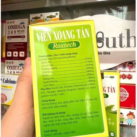 Viên Xoang Tán Roxtech thảo dược giúp giảm viêm xoang, viêm mũi dị ứng, thông mũi, dễ thở - 50 viên 893582