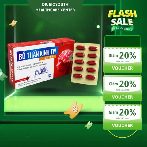 Viên uống Bổ Thần Kinh Tw extra Hỗ Trợ Não Bộ Hoạt Huyết, Giảm Tê Bì Chân Tay Hộp 30 viên