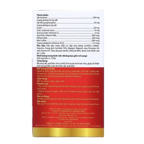Viên Sắt Fevitt Nano Bổ Sung Sắt Dễ Hấp Thu,Chống Thiếu Máu,Xanh Xao,Cải Thiện Chức Năng Tuần Hoàn,Kinh Nguyệt Phụ Nữ 893606