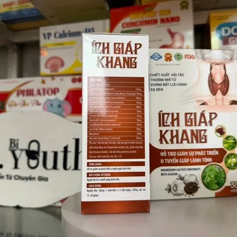 Viên ÍCH GIÁP KHANG ức chế u tuyến giáp tăng sinh, thành phần thảo dược lành tính giảm tiến triển bướu cổ  30v