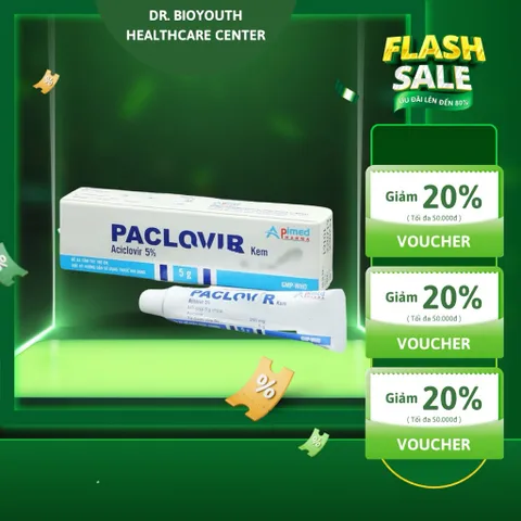 Kem ngừa mụn nước, virus Herpes Pa clovir Apimed, ngăn ngừa rôm mụn ghẻ bóng nước, bảo vệ da hiệu quả, sau xăm môi