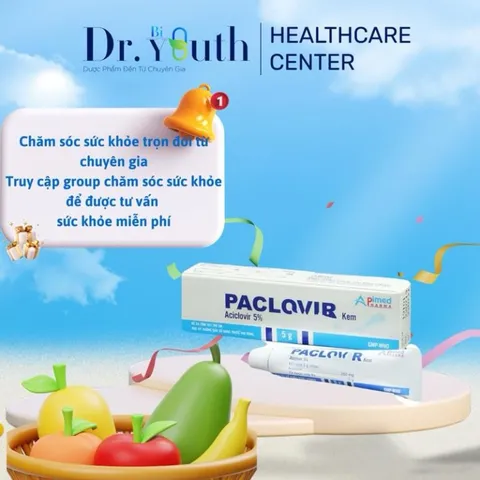 Kem ngừa mụn nước, virus Herpes Pa clovir Apimed, ngăn ngừa rôm mụn ghẻ bóng nước, bảo vệ da hiệu quả, sau xăm môi