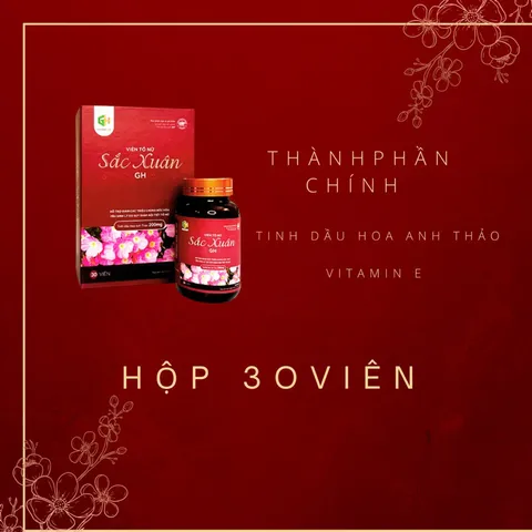 Viên Tố Nữ Sắc Xuân GH Gia Hưng Hỗ Trợ Sức Khỏe Tăng Cường Nội Tiết Tố Nữ Cho Phái Đẹp Hộp 30 Viên 893673