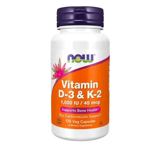 (Chính gốc) Viên bổ sung Vitamin D3 và K2 1000IU/45mcg Now Foods của Mỹ