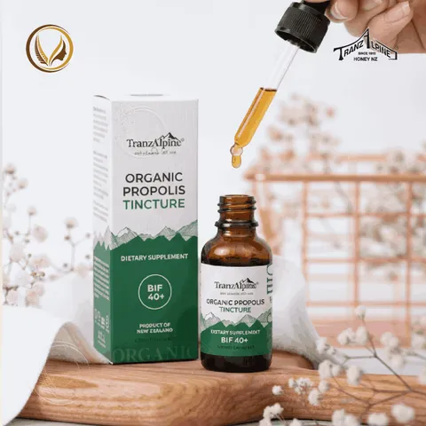 Tinh chất keo ong hữu cơ TranzAlpine Organic Propolis Tincture (BIF 40+) 30ml