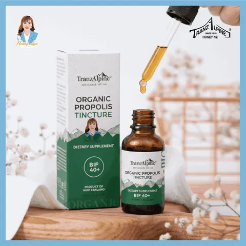 Tinh chất keo ong hữu cơ New Zealand TranzAlpine Organic Propolis Tincture (BIF 40+) 30ml
